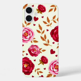 Coque Pour iPhone 16 Plus Pink and Red Roses