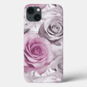 Etui iPhone 13 Pink and White Rose iPad Retina Case