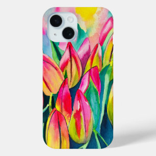 Coque Case-Mate iPhone Pink aquarelle tulipe art