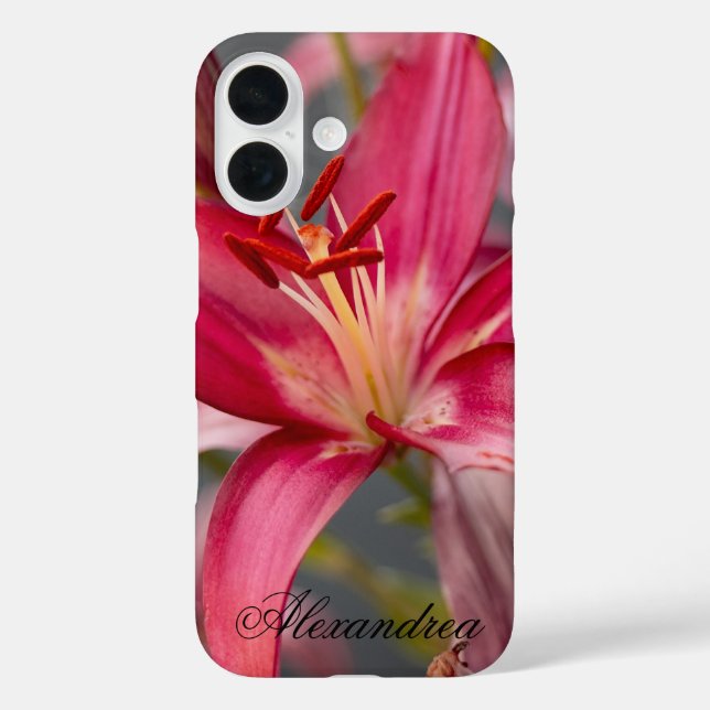 Coques Case-Mate iPhone Pink Asiatic Lily - Élégante Photographie Fleur (Verso)