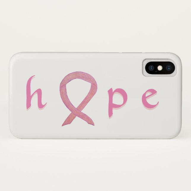 Coques Case-Mate iPhone Pink Awareness Ruban Cancer Personnalisé iPhone X  (Dos (Horizontal))