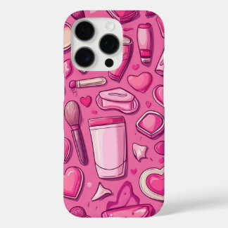 Coque iPhone 16 Pro Pink Beauty Essentials Téléphone Case