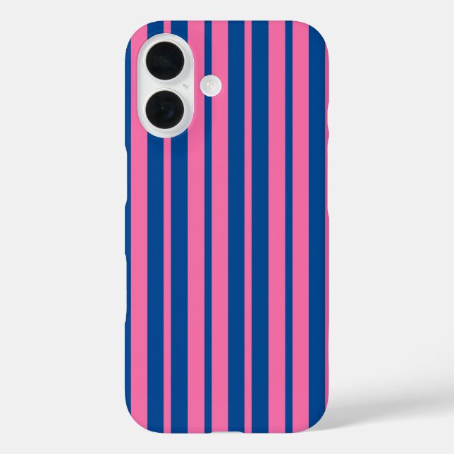Coques Case-Mate iPhone Pink Blue Stylish Stripes Pattern Design  (Verso)