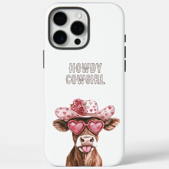 Coques Case-Mate iPhone Pink Brown Cocoa Cow Hearts Cowgirl (Verso)