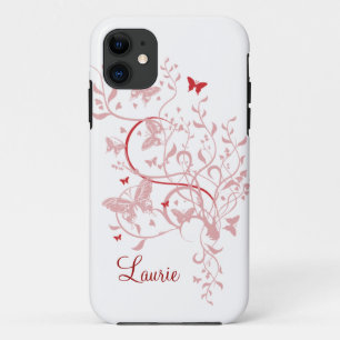 Coques Pour iPhone Pink Butterfly Personalized iPhone 5 Case