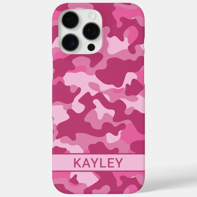 Coques Case-Mate iPhone Pink Camouflage Personalized (Verso)