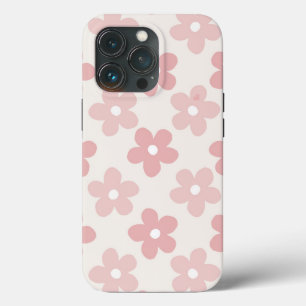 Case-Mate iPhone Case Pink Cream Daisy Flowers Retro Pattern