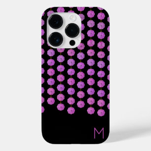 Coque Case-Mate iPhone Pink Crystal Strands Monogramme Téléphone Case