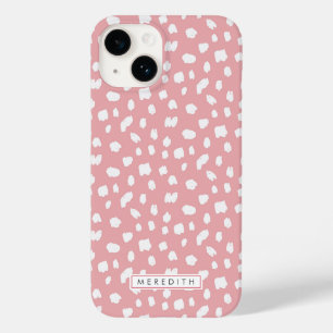 Coque Case-Mate iPhone Pink Dalmatian Nom d'impression Coque-coque iphone
