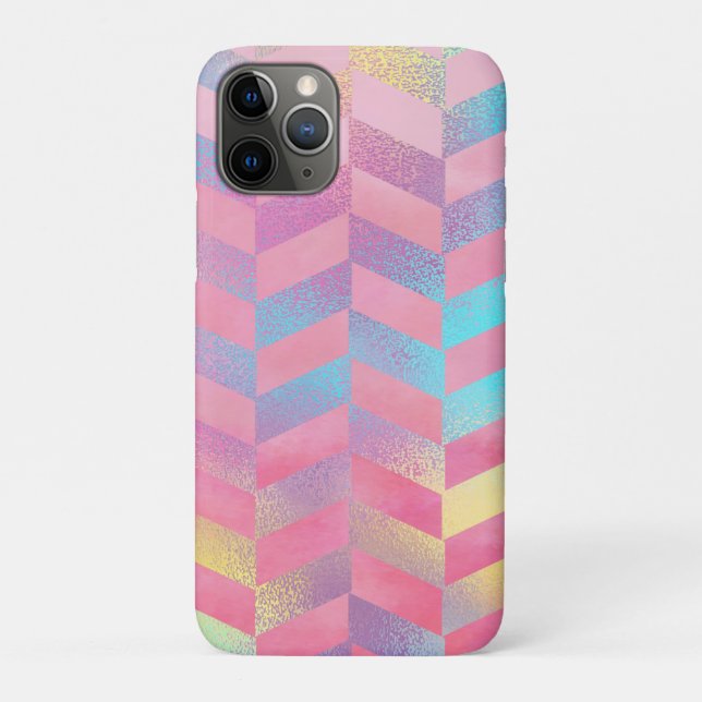 Coques Case-Mate iPhone Pink Foil look Chevron (Dos)