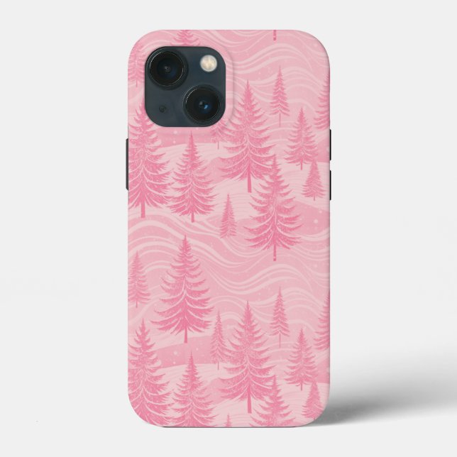Coques Case-Mate iPhone Pink Forest Christmas (Verso)