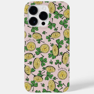 Coque Case-Mate iPhone Pink Green & Gold St Patrick's Lucky You Shamrock