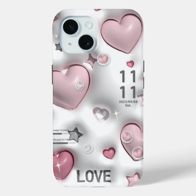 Coques Case-Mate iPhone Pink haert  (Verso)