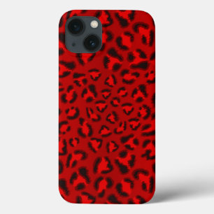 iPhone 13 Coque Pink leopard texture pattern.