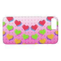 Pink Love Fun Hearts Nouveau design de vague