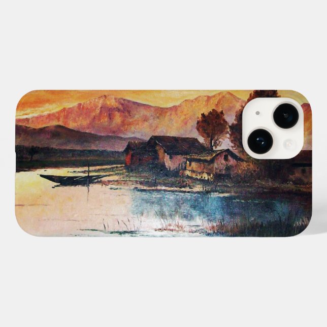 COQUES Case-Mate iPhone PINK MOUNTAINS LAC ALPINE SUNSET PAYSAGE (Verso (horizontal))