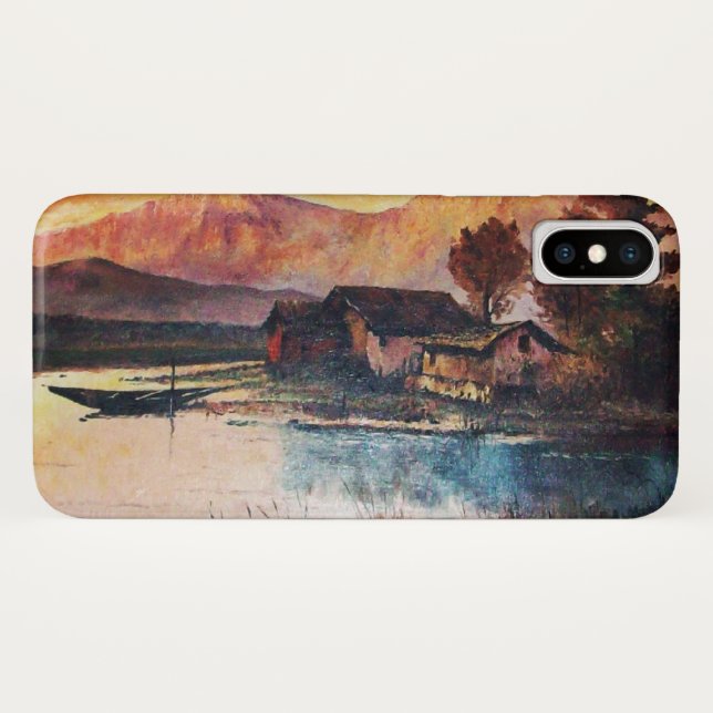 COQUES Case-Mate iPhone PINK MOUNTAINS LAC ALPINE SUNSET PAYSAGE (Dos (Horizontal))