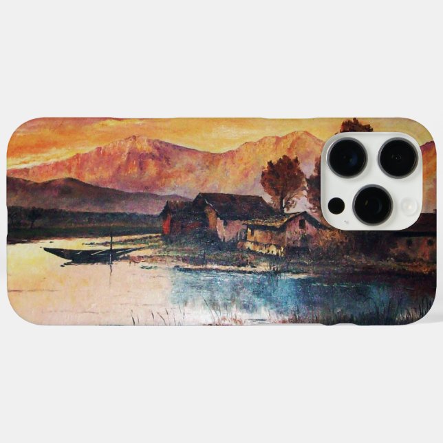 COQUES Case-Mate iPhone PINK MOUNTAINS LAC ALPINE SUNSET PAYSAGE (Verso (horizontal))