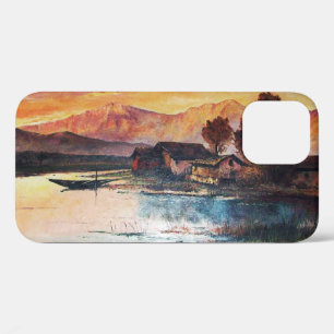 COQUES POUR iPhone PINK MOUNTAINS LAC ALPINE SUNSET PAYSAGE