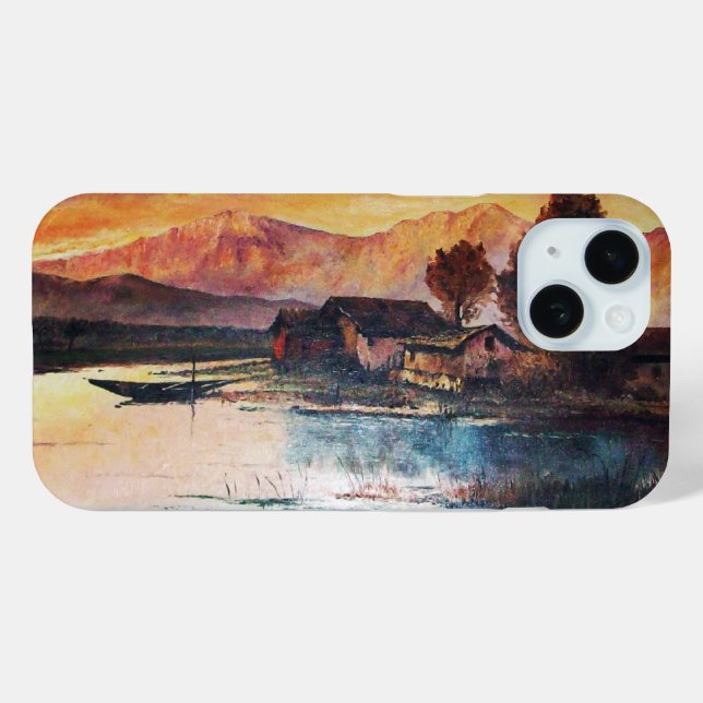 COQUES Case-Mate iPhone PINK MOUNTAINS LAC ALPINE SUNSET PAYSAGE (Verso (horizontal))