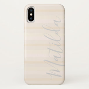 Case-Mate iPhone Case Pink Pastel Skin Ombre Stripe Nom personnalisé