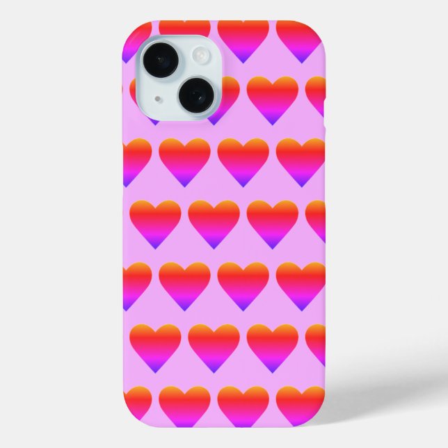 Coques Case-Mate iPhone Pink Purple Hearts Love Valentine's Day (Verso)