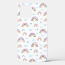 Pink Rainbows Nuages Boho Design