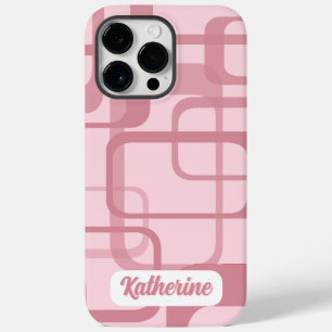 Coque Case-Mate iPhone Pink Retro 60's 70's Abstrait nom Motif