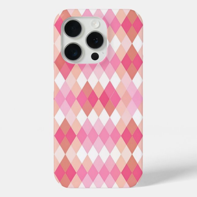 Coques Case-Mate iPhone Pink Rhombus  (Verso)