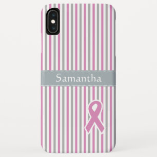 Case-Mate iPhone Case Pink & Silver Stripes personnalisé monogramme coqu