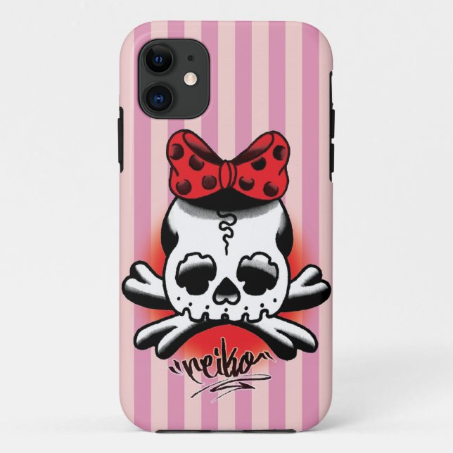 Coques Case-Mate iPhone Pink Stripe Dokuro-Chan (Dos)