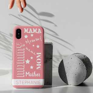 Case-Mate iPhone Case Pink, stylisée typographie de maman