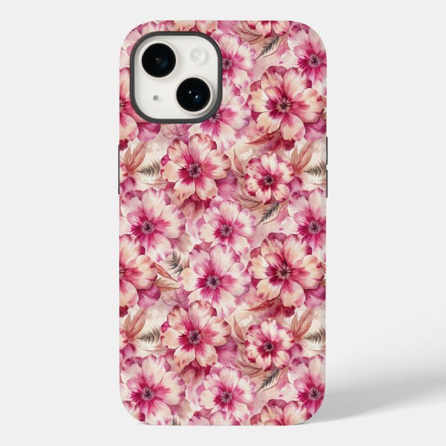 Coques Case-Mate iPhone Pink Tie Dye Floral (Verso)
