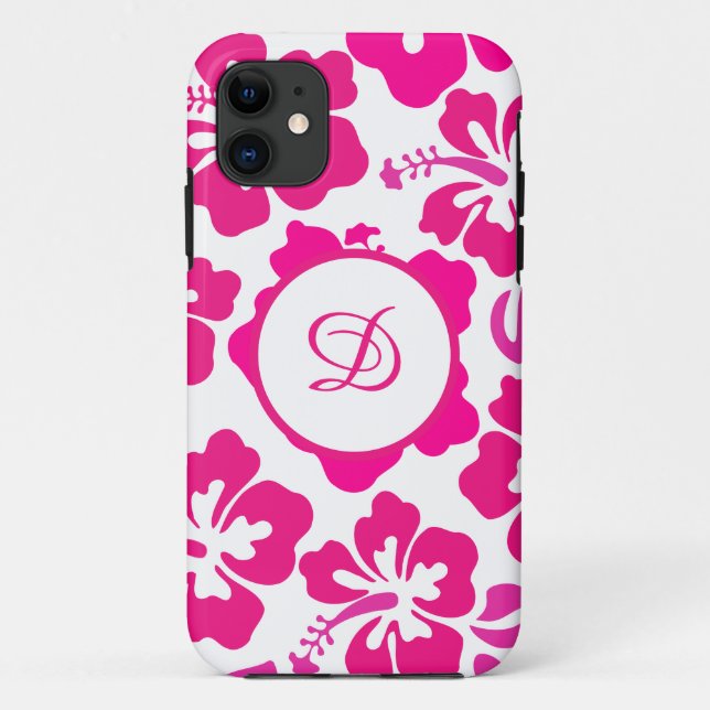 Coques Case-Mate iPhone Pink tropical Hawaii Hibiscus motif floral (Dos)