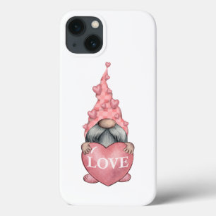 Case-Mate iPhone Case Pink Valentine Gnome avec Clipart Coeur
