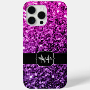 Coque Case-Mate iPhone Pink violet ombre faux parties scintillant scintil