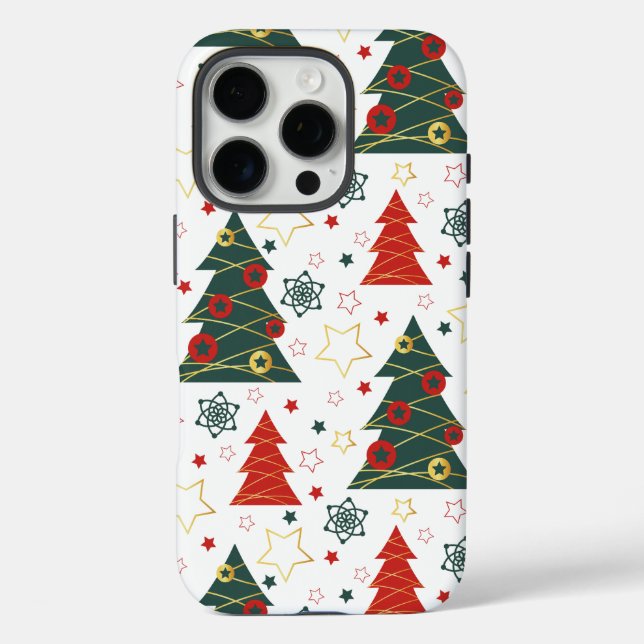 Coques Case-Mate iPhone Pins étoilés de Noël (Verso)