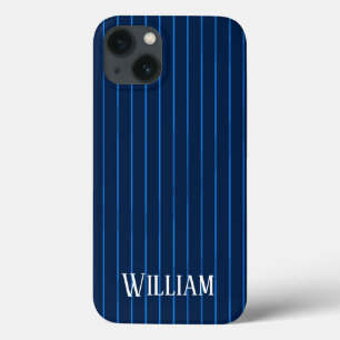 Case-Mate iPhone Case Pinstripes bleu marine personnalisées Coque-Mate i