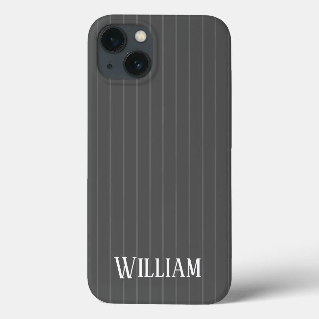 Coques Case-Mate iPhone Pinstripes gris personnalisées Coque-coque iphone  (Verso)