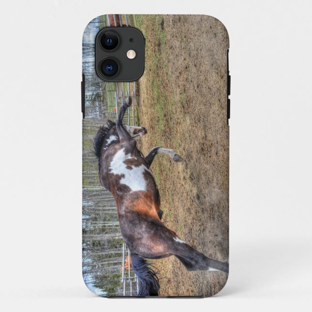Coques Case-Mate iPhone Pinto Stallion équine photo d'action (Dos)