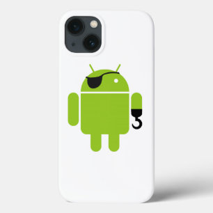 iPhone 13 Coque Pirate de robot Android vert