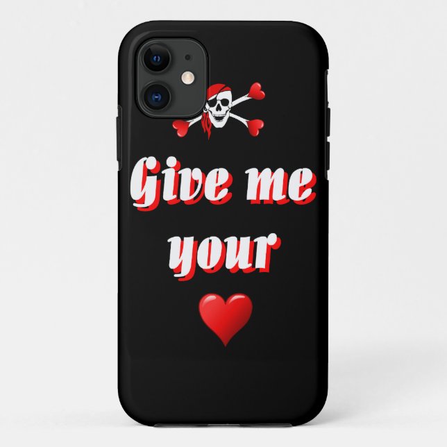 Coques Case-Mate iPhone Pirate et coeurs (Dos)