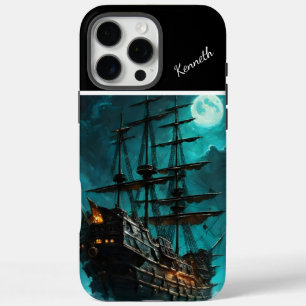 Coque iPhone 16 Pro Max Pirate Ship Moonlight Galleon