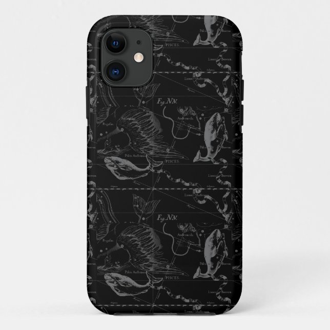 Coques Case-Mate iPhone Pisces Constellation Hevelius 1690 Carte Engraving (Dos)