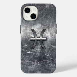 Coque Case-Mate iPhone Pisces Zodiac Se connecter en grunge style acier