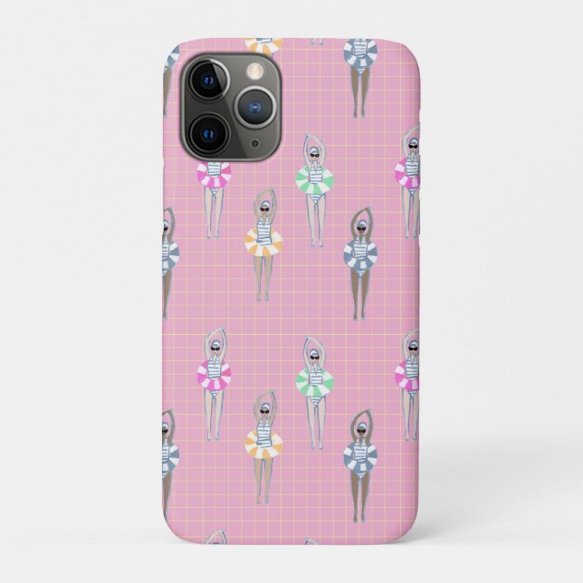 Coques Case-Mate iPhone Piscine Artistique Moderne Rose (Dos)