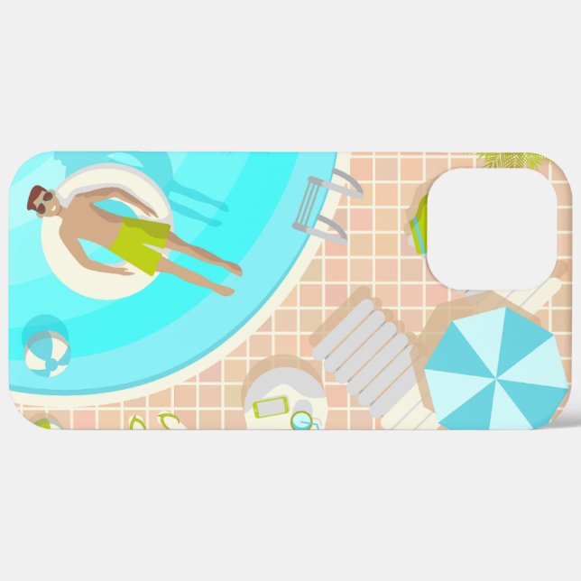 Coques Case-Mate iPhone Piscine mec sur la plage tropicale estivale vacanc (Retour (horizontal))