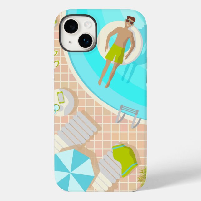 Coques Case-Mate iPhone Piscine mec sur la plage tropicale estivale vacanc (Verso)