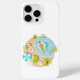 Coque Case-Mate iPhone Piscine mec sur la plage tropicale estivale vacanc