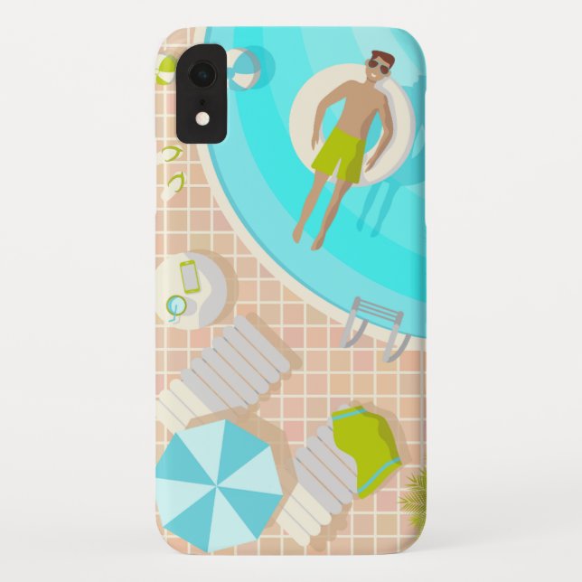 Coques Case-Mate iPhone Piscine mec sur la plage tropicale estivale vacanc (Dos)